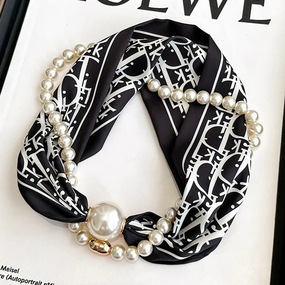 X65 Type1 | Gianzhijie Pearl Magnetic Skinny Silk Neck Scarf